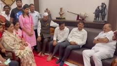 In Pics : शरद पवार यांच्याकडून लक्ष्मण जगताप यांच्या कुटुंबियांचं सांत्वन