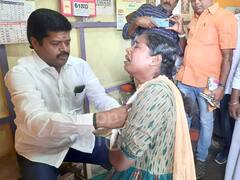 விழுப்புரத்தில் விபத்தில் காயம் அடைந்த பெண்ணுக்கு திமுக எம்எல்ஏ முதலுதவி