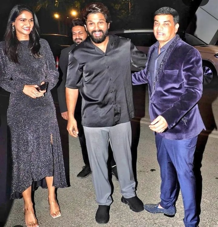 బర్త్ డే వేడుకలకు హాజరైన అల్లు అర్జున్ దంపతులు.