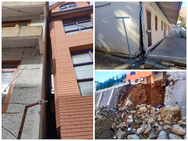 Cracks & damages in residential buildings in Joshimath has triggered panic across the holy town. A team of experts and officials conducted a survey of the place especially the high-risk zone.