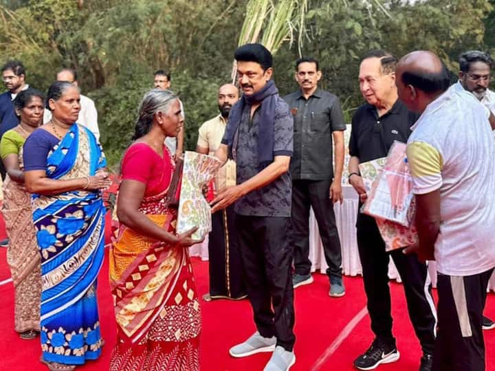 Tamil Nadu CM Stalin Distributes Pongal Hamper During His Morning Walk — See Pics Tamil Nadu CM Stalin Distributes Pongal Hamper During His Morning Walk — See Pics