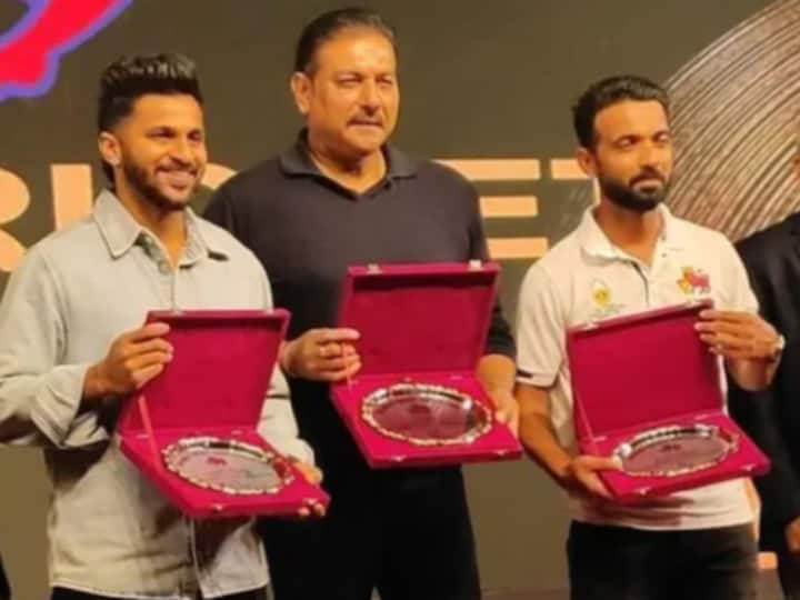 India vs Australia Gabba Test Ravi Shastri, Ajinkya Rahane, Shardul Thakur Honoured At MCA Awards 