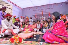 Photo : किल्ले वाफगाव इथं महाराजा यशवंतराव होळकर यांचा राज्याभिषेक दिन सोहळा संपन्न