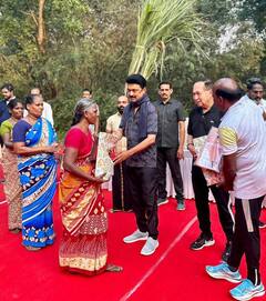 Tamil Nadu CM Stalin Distributes Pongal Hamper During His Morning Walk — See Pics