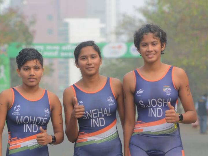 Maharashtra State Olympic Games 2023 nagpur joshi sister won gold in Triathlon Maharashtra State Olympic Games 2023: ट्रायथलॉनमध्ये नागपूरच्या जोशी भगिनींचे वर्चस्व