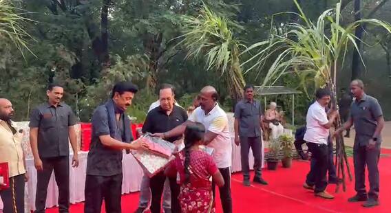 Tamil Nadu CM Stalin Distributes Pongal Hamper During His Morning Walk — See Pics