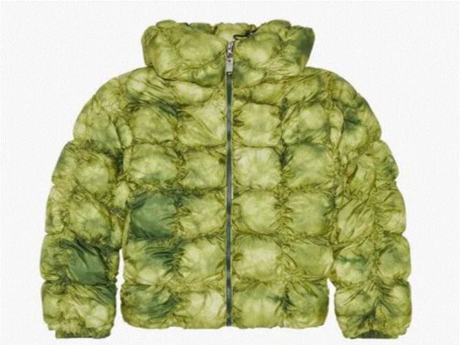 Diesel Hooded Monogram Jacket In Green