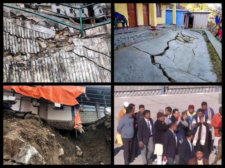 A temple collapsed in Joshimath on Friday, sounding an alert for residents living under constant fear of a major disaster in the offing. Disaster management officials were present on site.