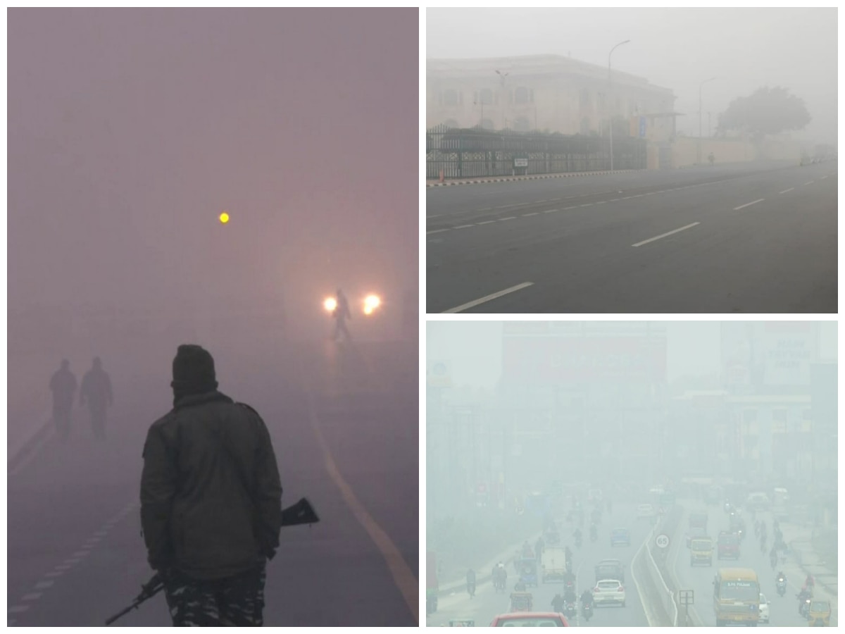 Delhi West Bengal Uttar Pradesh Covered In Delhi Fog Amid Cold Wave