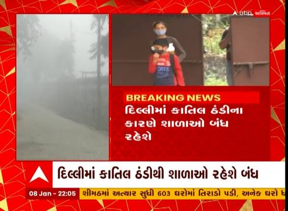 Delhi: કાતિલ ઠંડી પડતાં રાજધાનીમાં શાળાઓ બંધ, શિક્ષણ બોર્ડે શાળાઓને આપ્યા આદેશ