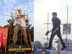 Thunivu vs Varisu: ’யாரு பெருசுன்னு அடிச்சு காட்டு..’விஜய்-அஜித் கட்-அவுட்டுகளால் நிரம்பிய புதுச்சேரி!