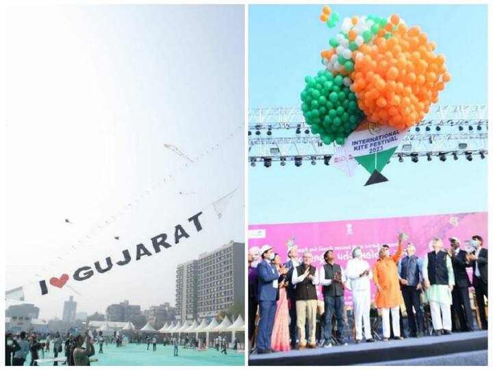 The International Kite Festival in Gujarat began today with much fervour and enthusiasm in Ahmedabad.