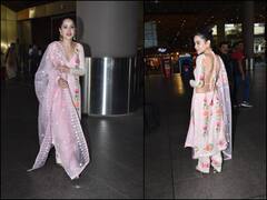 Urfi Javed Photos: सूट-सलवार पहने एयरपोर्ट पहुंचीं उर्फी जावेद, जैसे ही पलटीं देखकर लोगों के होश उड़े