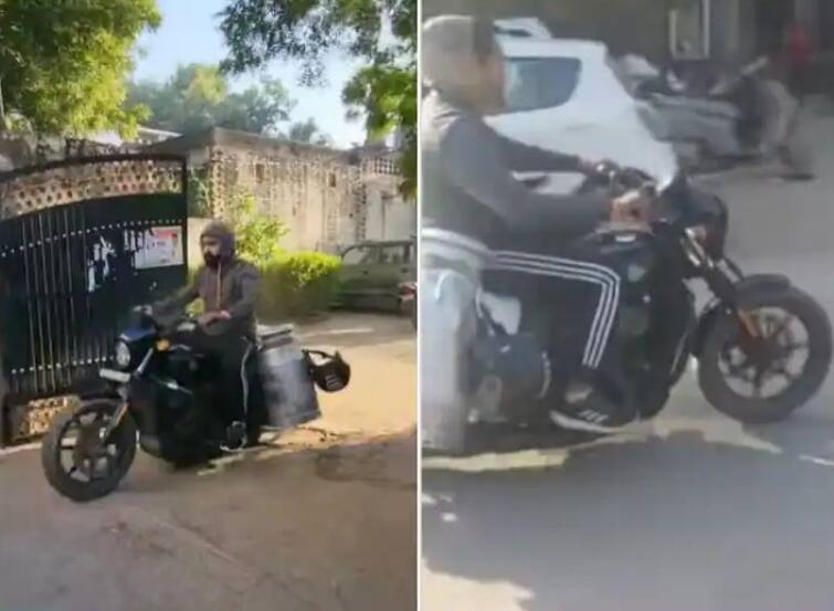 Man rides Harley-Davidson carrying milk vessels video went viral Viral Video: 6 ਲੱਖ ਰੁਪਏ ਦੀ ਹਾਰਲੇ ਡੇਵਿਡਸਨ ਬਾਈਕ 'ਤੇ ਦੁੱਧ ਵੇਚਣ ਨਿਕਲਿਆ ਇਹ ਵਿਅਕਤੀ... ਹੁਣ ਵੀਡੀਓ ਹੋ ਰਹੀ ਹੈ ਵਾਇਰਲ