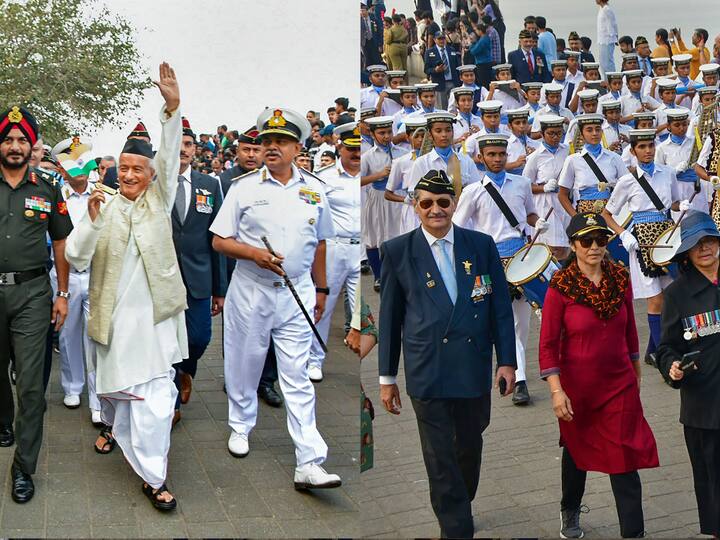 Today's Tri-Services Veterans Day Parade took place in Mumbai. The Parade to honour and appreciate those who sacrificed their lives in defence of the nation's freedom and fortified its borders.