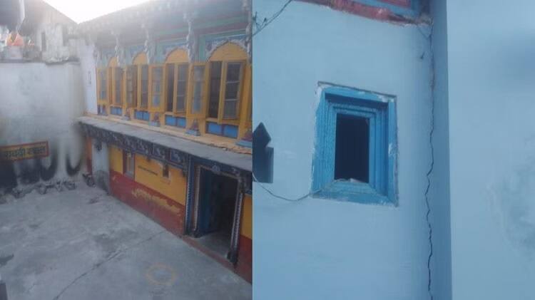 Joshimath Is Sinking: Cracks in Shivling of Shankaracharya Madhav Ashram Temple Joshimath Is Sinking: શંકરાચાર્ય મઠમાં તિરાડો, સામે આવી ડરામણી તસવીરો, CMએ કહ્યું- જોશીમઠને બચાવાશે