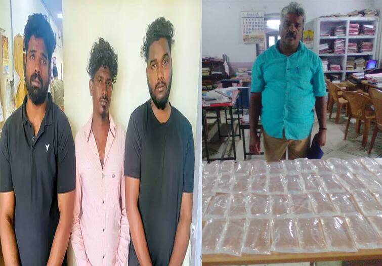Villupuram: Three arrested for selling ganja in Auroville area TNN விழுப்புரம் : ஆரோவில் பகுதியில் கஞ்சா விற்பனையில்  ஈடுபட்ட 3  பேர் கைது