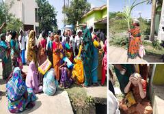 விழுப்புரத்தில்  பொங்கல் பரிசு தொகுப்பு வாங்க நீண்ட நேரம் காத்திருந்த மூதாட்டி மயக்கம்