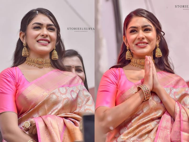 Mrunal thakur saree photos: சேலையில் மிளிரும் நடிகை மிருணாள் தாக்கூரின் அழகிய புகைப்படங்களை இங்கு காணலாம்