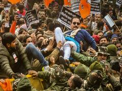 BJP Protests On Delhi Streets As Face-Off With AAP Over Mayor Poll Continues. In Pics