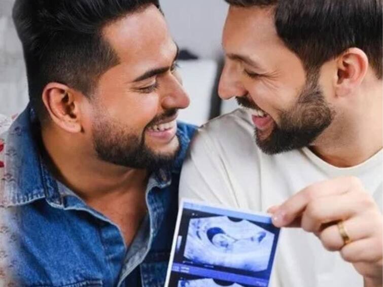 indian american gay couple who got hitched in 2019 soon to be parents பெற்றோராகப்போகும் தன்பால் ஈர்ப்பின தம்பதி: சிசுவின் ஸ்கேன் புகைப்படங்களை வெளியிட்டு பெருமிதம்
