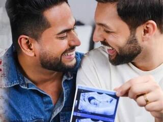 indian american gay couple who got hitched in 2019 soon to be parents பெற்றோராகப்போகும் தன்பால் ஈர்ப்பின தம்பதி: சிசுவின் ஸ்கேன் புகைப்படங்களை வெளியிட்டு பெருமிதம்