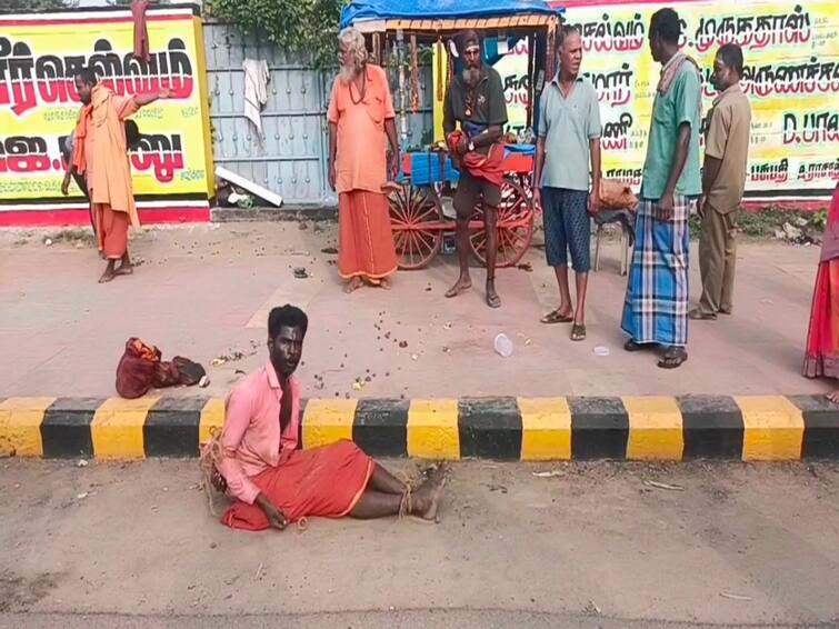 Tiruvannamalai: youth vandalized the shops on Kirivalam road under the influence of ganja TNN Crime: கிரிவலப் பாதையில் கஞ்சா போதையில் கடைகளை அடித்து நொறுக்கிய வாலிபர்