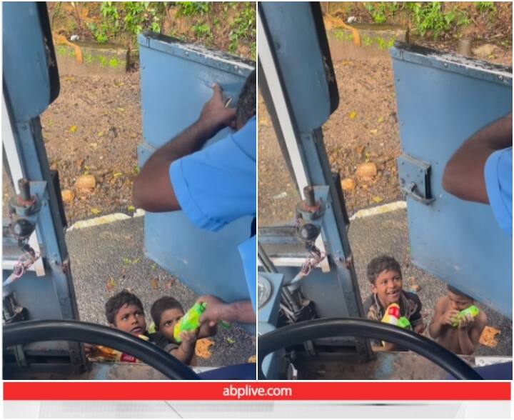 Kerala bus driver distributes snacks to street children in viral video केरल में सड़क पर बच्चों को नाश्ता बांट रहा बस ड्राइवर, काफी शेयर हो रहा है ये वीडियो