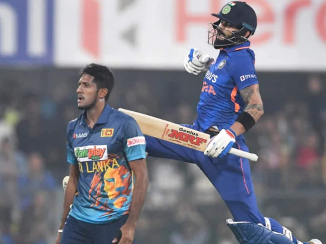 India vs Sri Lanka 1st ODI Virat Kohli Viral Video Virat Pulls Off 'Fist Pump Celebration' Upon Scoring Ton in IND vs SL ODI IND vs SL: Overjoyed Virat Kohli Pulls Off 'Fist Pump Celebration' Upon Scoring Record-Breaking Ton. WATCH