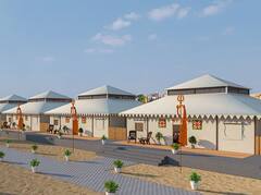 Varanasi Tent City: फ्लोटिंग बाथ कुंड, योग सेंटर, जिम, स्पा, लग्जरी होटल से कम नहीं है टेंट सिटी, देखिए तस्वीरें