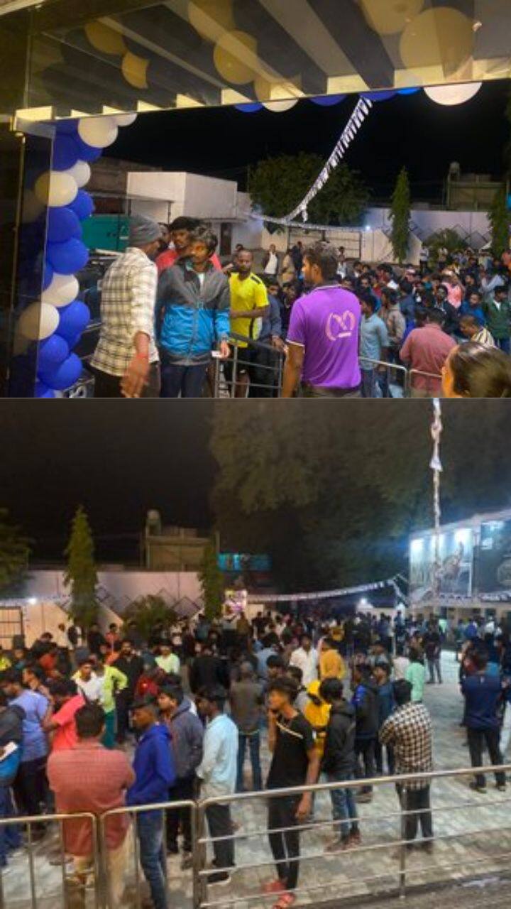 படம் பார்ப்பதற்காக நீண்ட வரிசையில் நின்ற ரசிகர்கள்