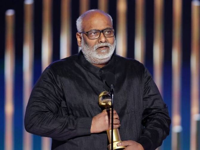 Golden Globe Awards 2023 RRR Naatu Naatu Song Music Director M M Keeravaani Speech Video | Golden Globe Awards 2023: गोल्डन ग्लोब अवॉर्ड मिलने के बाद क्या बोले एम एम कीरावणी? इसे