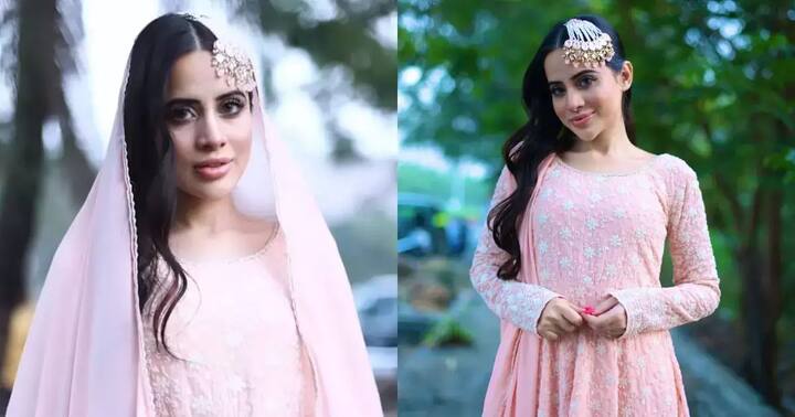 पिंक सूट में काफी खूबसूरत लग रही हैं उर्फी जावेद