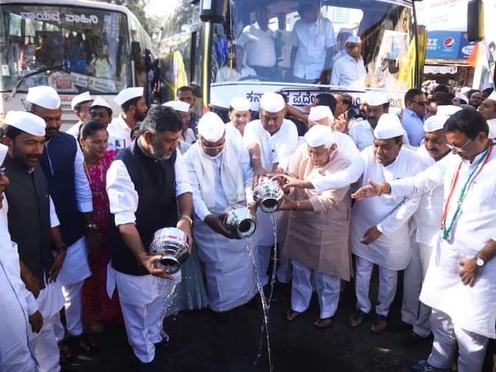 Two groups will be formed for the Congress bus yatra - one group to be headed by Siddaramaiah while the other by DK Shivakumar, said Siddaramaiah.