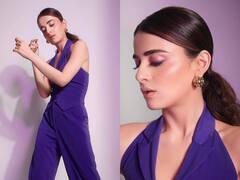 Radhika Madan In A Dazzling Purple Co-Ord Outfit For ‘Kuttey’ Promotions - SEE