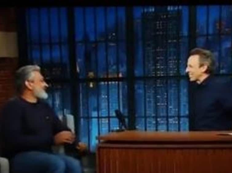 SS Rajamouli On Seth Meyers Show; Says He Thought Only NRI's Friends Would Watch 'RRR' In The US SS Rajamouli On Seth Meyers Show; Says He Thought Only NRI's Friends Would Watch 'RRR' In The US