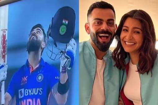 Anushka Sharma is all hearts for her husband Virat Kohli as he scores a century in India vs Sri Lanka 1st ODI Virat Kohliએ શ્રીલંકા સામે ફટકારી સદી, Anushka Sharmaએ આ રીતે લૂટાવ્યો પ્રેમ