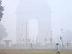 Delhi cold wave: டெல்லியை சூழ்ந்துள்ள பனிமூட்டத்தின் புகைப்படங்கள்...