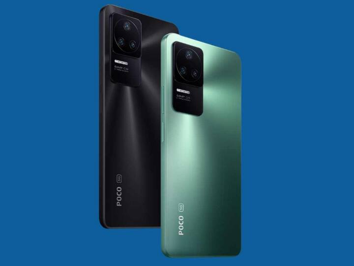 Poco F4 5G (Rs 27,999): With an elegant design, this phone comes with a Super AMOLED display of 120Hz, and a flagship-level Qualcomm Snapdragon 870 processor. It also has a very good 64-megapixel main sensor. (Image: Poco)