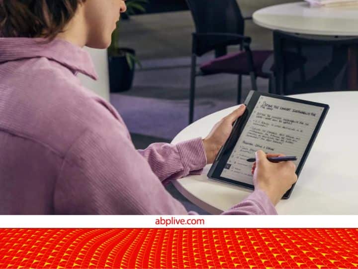 CES 2023 Lenovo E Ink display smart paper tablet features price work CES 2023: ई-इंक डिस्प्ले वाला लेनोवो का स्मार्ट पेपर टैबलेट लॉन्च, अमेजन के इस प्रोडक्ट से है इसका मुकाबला
