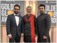 Golden Globe Awards 2023:  ਐੱਸਐੱਸ ਰਾਜਾਮੌਲੀ ਤੇ ਰਾਮਚਰਨ ਦੇਸੀ ਸਟਾਈਲ 'ਚ ਪਹੁੰਚੇ ਰੈੱਡ ਕਾਰਪੇਟ 'ਤੇ, Jr NTR Black Tuxedo 'ਚ ਲਗੇ ਡੈਪਰ