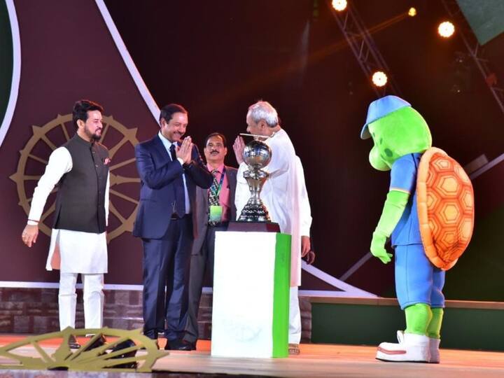The FIH Men's Hockey World Cup 2023 was inaugurated by the Odisha Chief Minister Naveen Patnaik at Cuttack's Barabati Stadium in Odisha on Wednesday. (Picture Credit: ABP News)