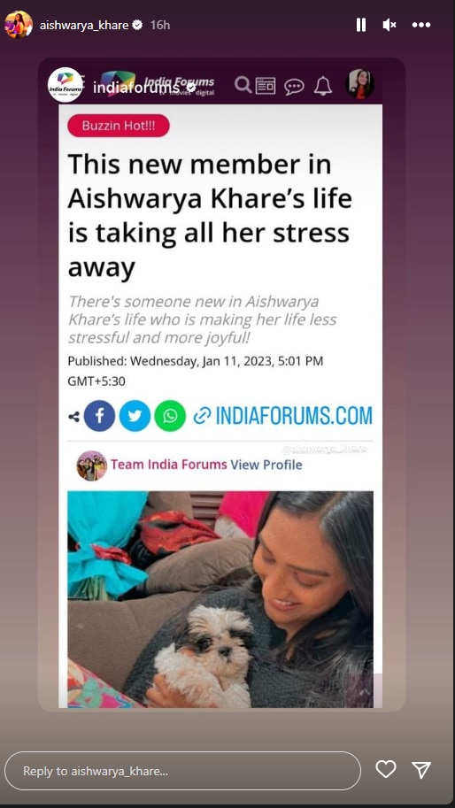 भाग्य लक्ष्मी' फेम Aishwarya Khare के घर आया नया सदस्य, जानिए क्या रखा है नाम