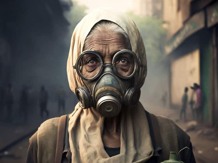 AI Artist Reimagines Delhi Battle With Pollution See Madhav Kohli Instagram Pictures Dystopic Delhi Image AI Artist Reimagines Delhi's Battle With Pollution — See Pics