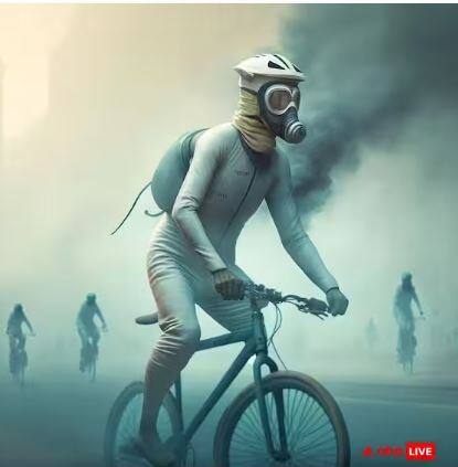ਜੇਕਰ ਪ੍ਰਦੂਸ਼ਣ ਦੀ ਹਾਲਤ ਇਹੀ ਰਹੀ ਤਾਂ ਆਉਣ ਵਾਲੇ ਸਮੇਂ ਵਿੱਚ ਸਾਈਕਲ ਚਲਾਉਣ ਵਾਲੇ ਲੋਕਾਂ ਦੀ ਹਾਲਤ ਕੁਝ ਅਜਿਹੀ ਹੀ ਹੋਵੇਗੀ। ਉਸ ਸਮੇਂ, ਸਾਈਕਲ ਚਲਾਉਣ ਲਈ ਬਹੁਤ ਧਿਆਨ ਰੱਖਣਾ ਪੈਂਦਾ ਹੈ ਜਿਸ ਨਾਲ ਤੰਦਰੁਸਤੀ ਚੰਗੀ ਰਹਿੰਦੀ ਹੈ।