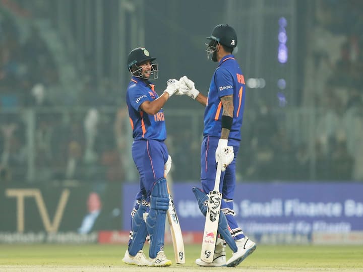 Later, Sri Lanka got an opening when Axar Patel, trying to finish things off in a hurry lost his wicket but Rahul and Kuldeep Yadav came back unseparated. It was touching that Kuldeep, who set the game up for India, scored the winning run. (Picture Credit: Twitter/@BCCI)