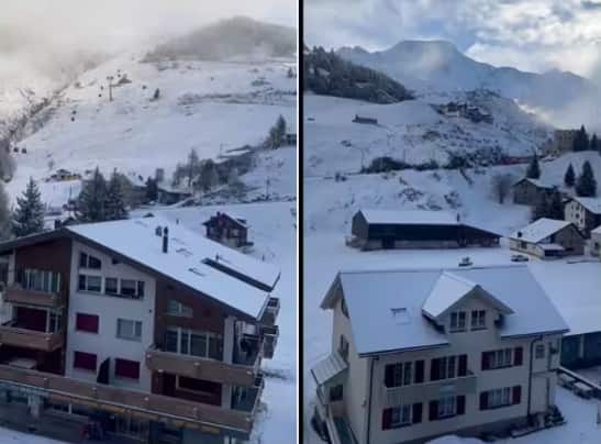 industrialist harsh goenka shared a video sun shining amidst a hill covered with a white sheet of snow Video:  ਬਰਫ ਨਾਲ ਢੱਕੇ ਮੈਦਾਨਾਂ ਦੇ ਵਿਚਕਾਰ ਸੂਰਜ ਚੜ੍ਹਦਾ ਦੇਖਿਆ ਗਿਆ, ਲੋਕ ਵੀਡੀਓ ਨੂੰ ਕਰ ਰਹੇ ਹਨ ਪਸੰਦ