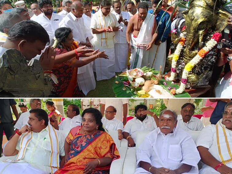 Chief Minister Rangasamy arrived 2 hours late for the Puducherry Governor's House Pongal function புதுச்சேரி ஆளுநர் மாளிகை பொங்கல் விழா ; 2 மணிநேரம்  தாமதமாக வந்த முதல்வர் ரங்கசாமி