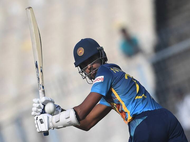 After opting to bat first at the Eden Gardens in Kolkata, Sri Lanka found themselves at a great position, having lost just 1 wicket at the score of 102. Debutant Nuwanidu Fernando was their best batter on the day and looked impressive when he was out there, making 50 off 63 balls. (Picture Credit: AFP)