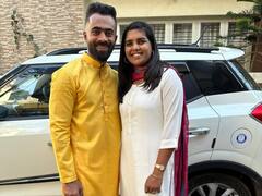 भारतीय महिला क्रिकेट टीम की खिलाड़ी वेदा कृष्णमूर्ति ने की शादी, देखें तस्वीरें